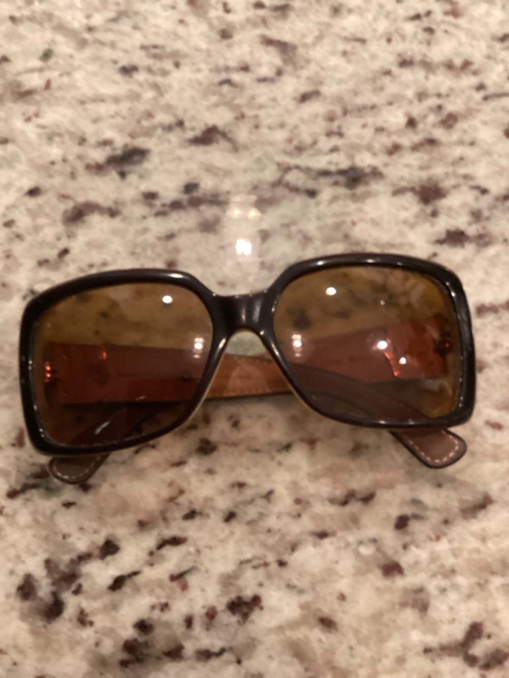 Women's Brown Square Frame Sunglasses - Brown Lenses